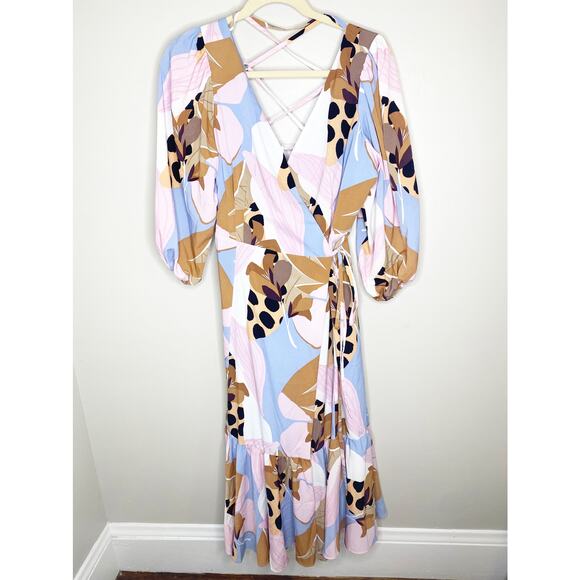Anthropologie Hutch Bloom Strappy Wrap Maxi Dress Small Petite NWT $248 - Picture 2 of 9